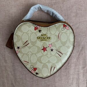 Coach CK523 Heart Crossbody In Signature Canvas With Heart And Star Print
